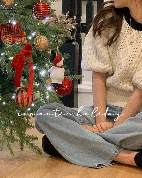 [퀄리티 보장♡] 귀여운 반팔 오버 니트 스웨터 (3color)